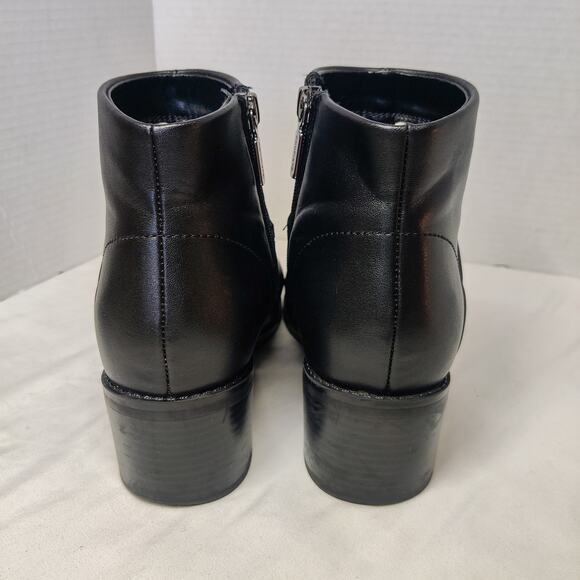 Blondo Eileen Waterproof Black Leather Heeled Ankle Booties Pointed Toe 6.5 - Picture 3 of 15